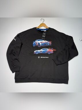 Puma BMW Motorsport MMS Graphic Sweatshirt Men’s XL  632593 01 Black NWT